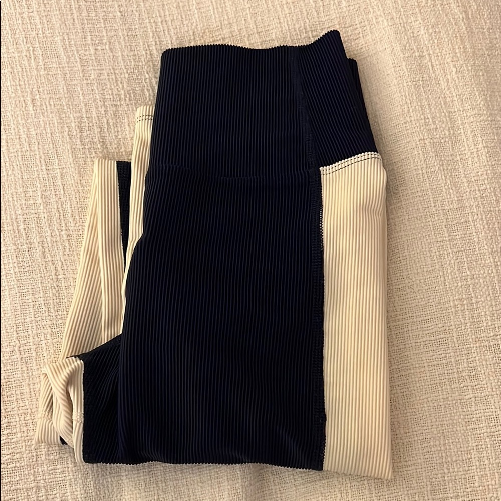 Beach Riot Black and Cream Leggings